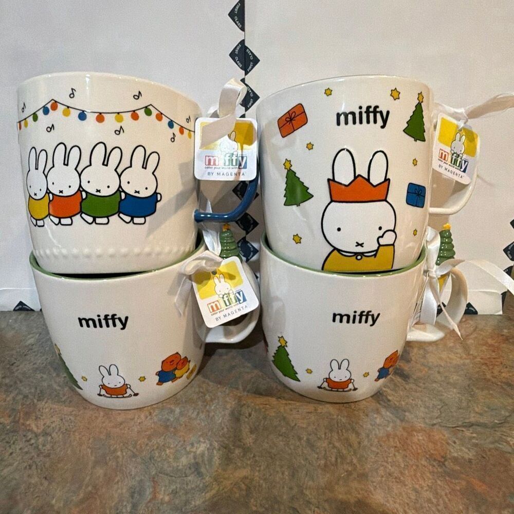 Miffy by Magenta Set of 4 Mugs New